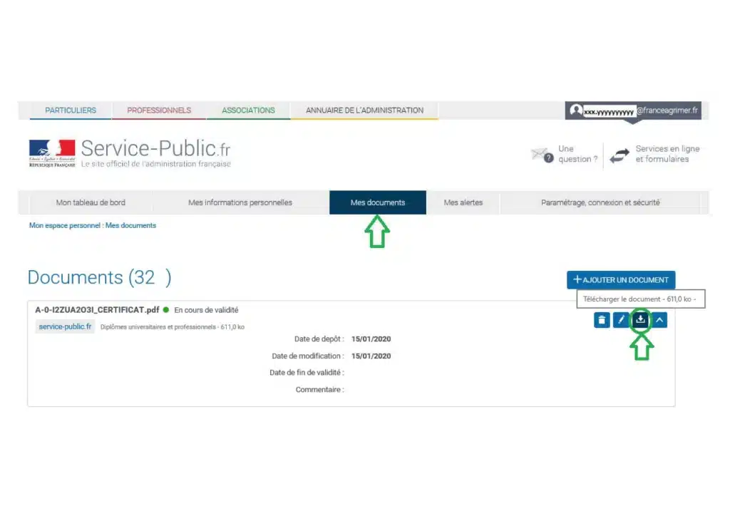 Portail officiel Certiphyto pour récupérer son certificat